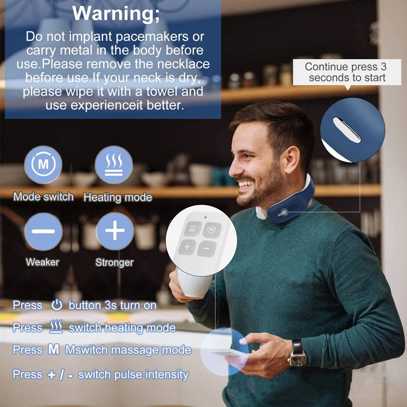 

Smart Electric Massager Intelligent Neck Shoulder Massager with Heated 3 Modes and 15 Speeds Intensity Shiatsu Relax Massage