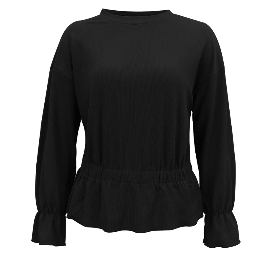 Pdfmily женское платье стильная повседневная футболка Осень-зима 2019 однотонная с