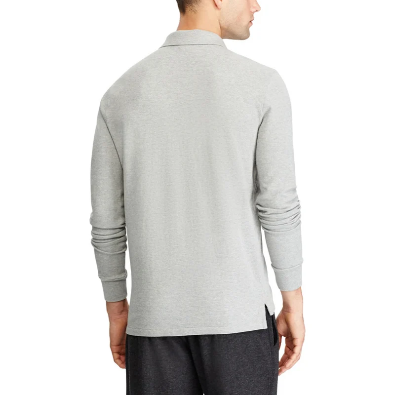 Рубашка поло мужская с длинным рукавом 100% хлопок осень|Поло| |