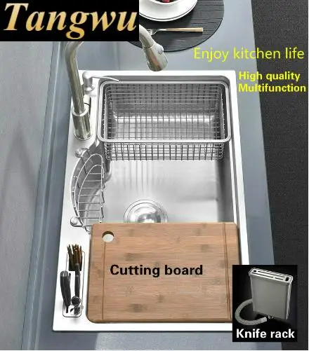 Бесплатная доставка горячая Распродажа стандартная кухонная раковина модель 304