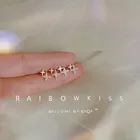 Серьги-гвоздики женские, двухслойные, в форме метеорита, 2021