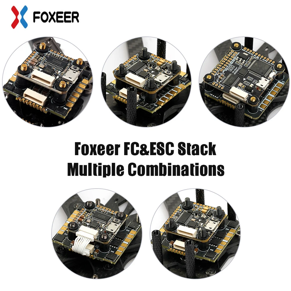 

Foxeer F722 V2 Pro Mini Micro USB Flight Controller w/ 45A 60A 65A BLheli32 4in1 Brushless ESC DSHOT1200 for RC FPV Racing Drone
