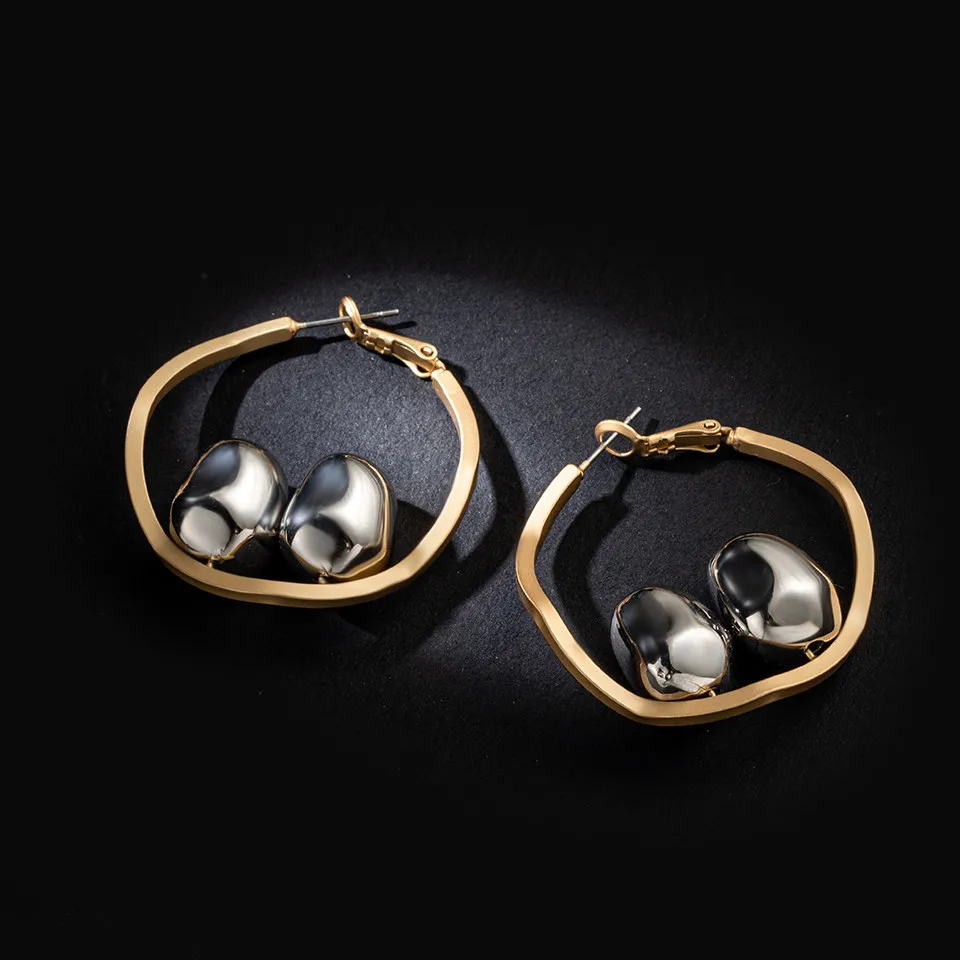 Элегантный Металлический Шар Серебряный Золотой Цвет Круглый Круг Горный