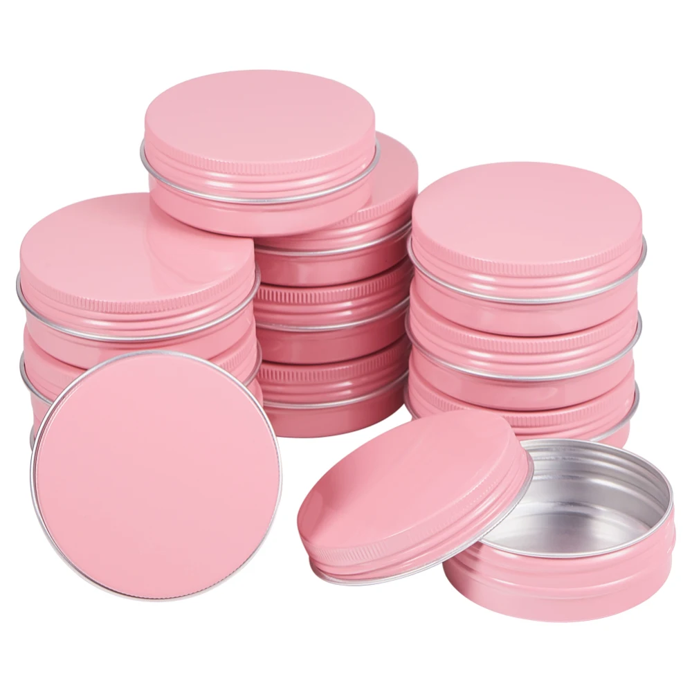 

20 pc 60ml Round Aluminium Tin Cans Aluminium Jar Storage Containers with Screw Top Lid 7.1x2.5cm Capacity: 60ml(2.02 fl. oz)