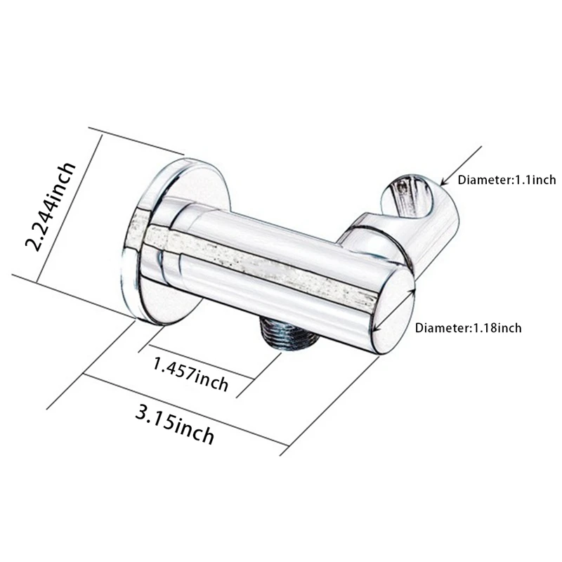 

Handheld Shower Spray Head Holder, Wall Mount Hand Sprayer Solid Br Accessories, Connector Elbow Unit Spout(1 PCS)