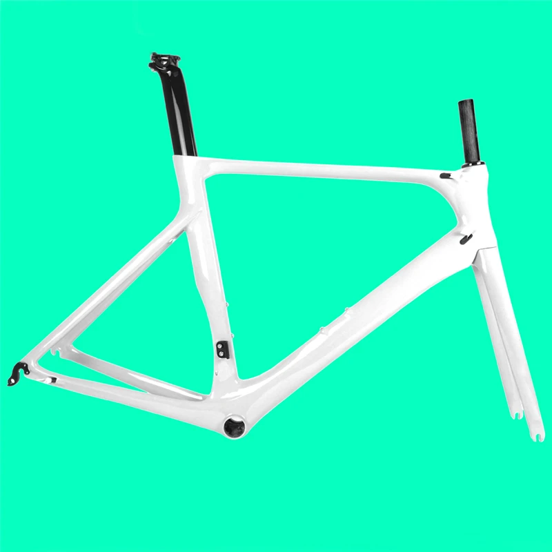 White Color Spcycle T1000 карбоновые рамы для дорожного велосипеда Aero гоночный дорожный руль для велосипеда, углеродный кадров 700C карбоновые рамы для дорожного велосипеда ets 50/53/56 см - Цвет: White Color