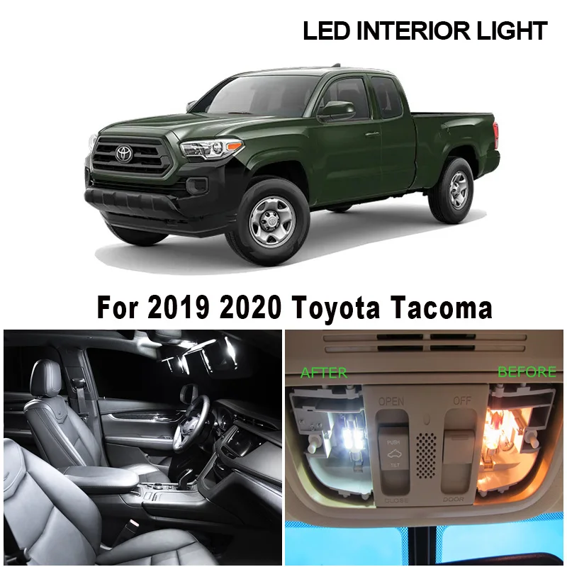 Лампа для чтения номерного знака Toyota Tacoma Белая светодиодная лампа без ошибок Canbus
