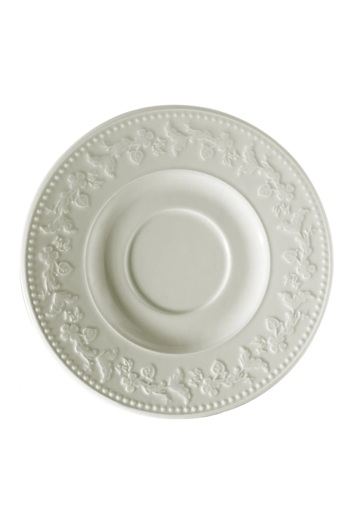 Белый турецкий кофейный набор Silvia в деревянной тарелке с рисунком эспрессо