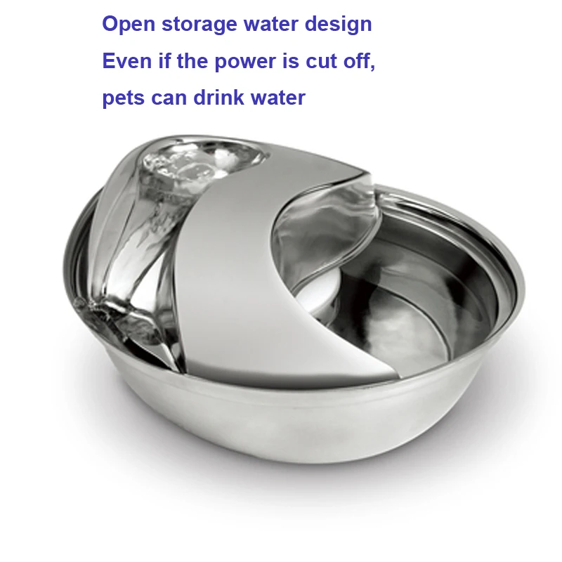 Поилка для домашних животных собака кошка питьевой фонтан 2 8 л из нержавеющей