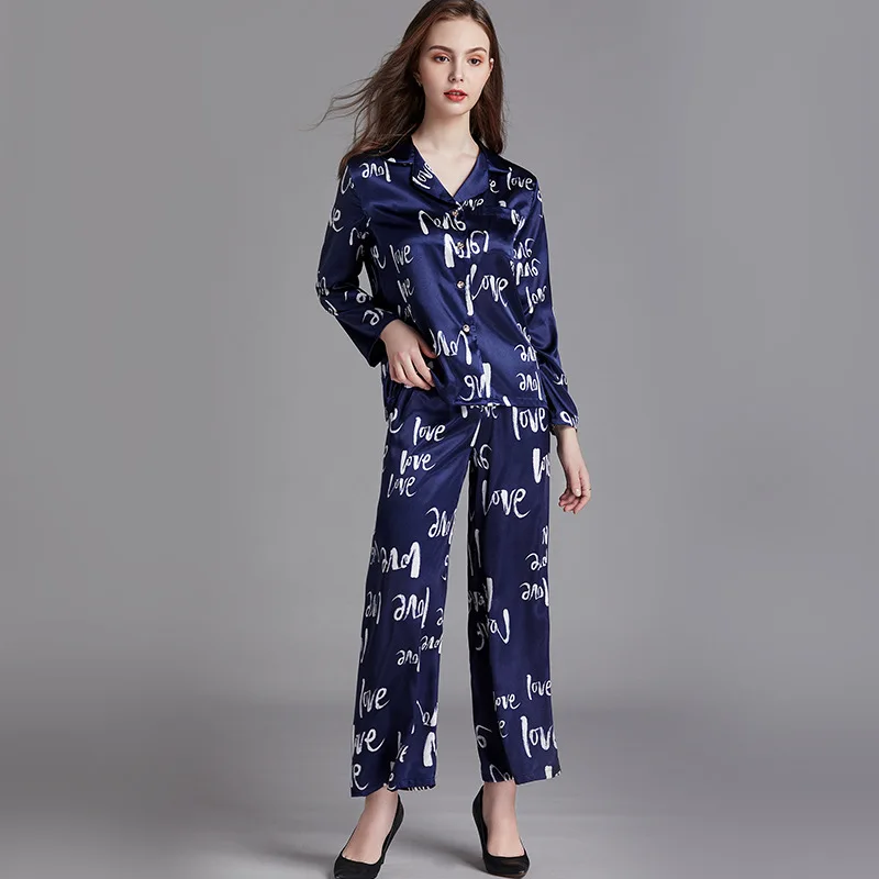 

Nighty Shirt Pants Pajamas Suit Spring V-Neck Sleep Set Women Lounge Nightwear Pyjama Robes Gown Nighties Bathrobe Homewear