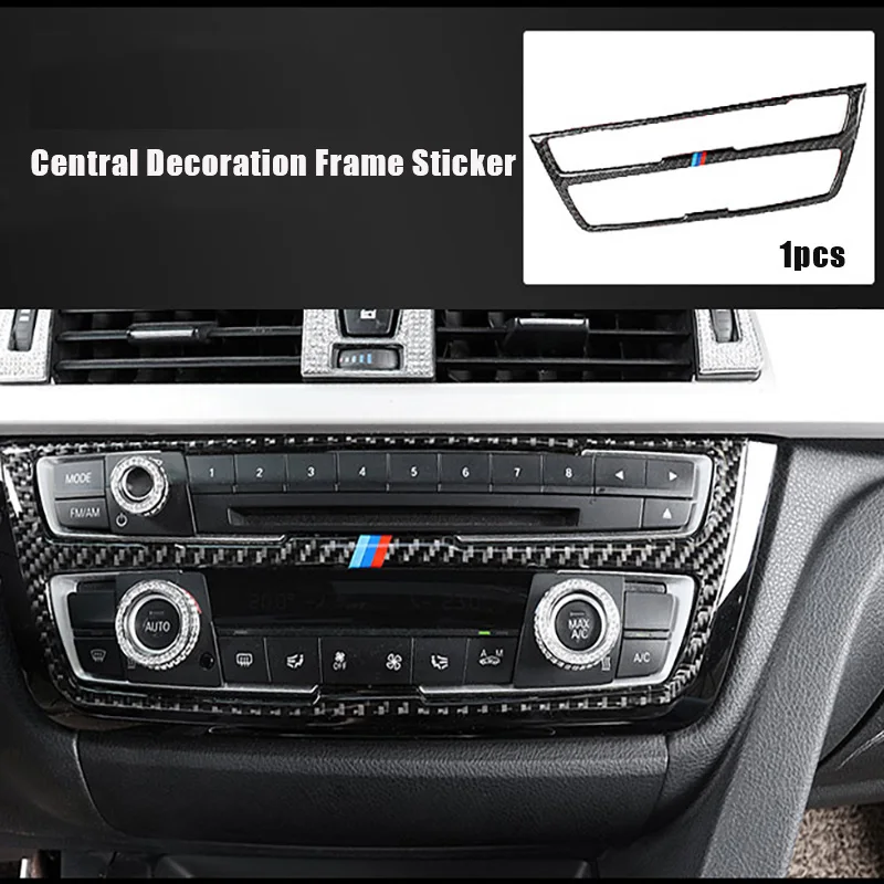 Углеродное волокно CD проигрыватель панель Центральная рамка медиа