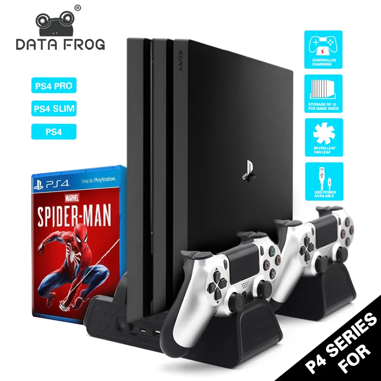 3 в 1 для PS4/PS4 Slim/PS4 PRO вертикальная подставка с двойным контроллером зарядная станция игры для sony Playstation 4 вентилятор охлаждения