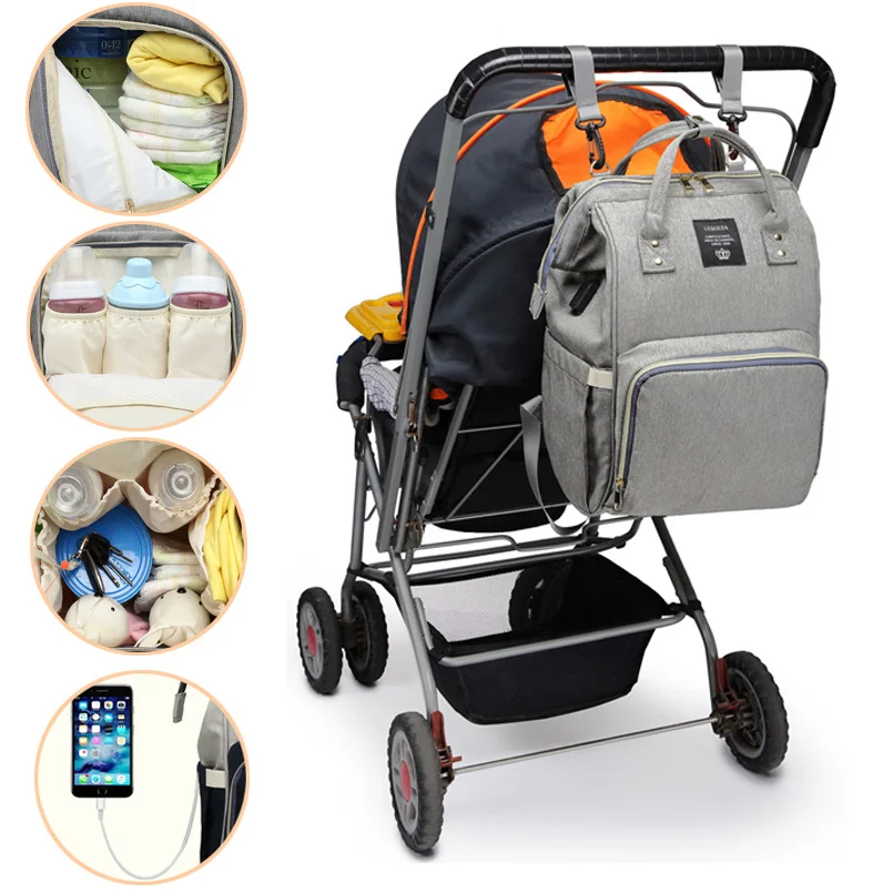 Многофункциональный водонепроницаемый рюкзак для мам вместительная сумка