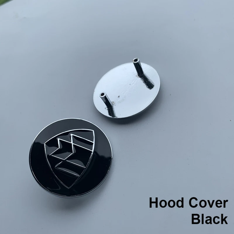 Hood Black 41mm Круглый значок эмблемы для Maybach S320L S400 S500 S600 S680 автомобильный Стайлинг рулевое колесо Центральная наклейка крышка капота лого с булавками - Цвет: Hood Black 41mm