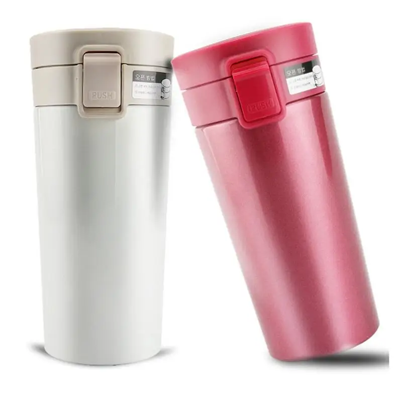 380 мл вакуумные фляжки из нержавеющей стали автомобильная Термокружка дорожная