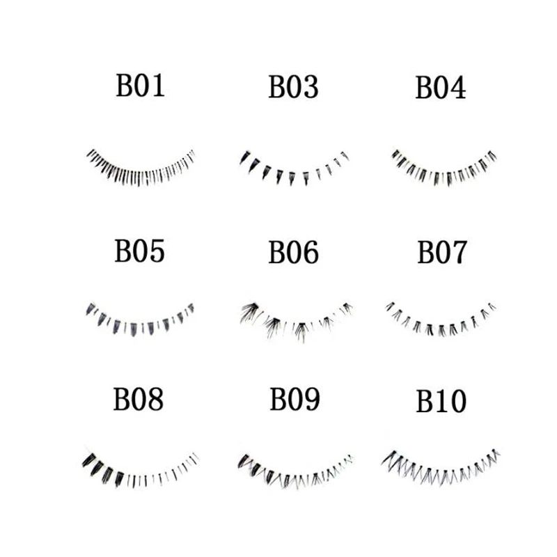 5 Pairs Lower Eyelashes Pack 8 Different Styles Under Eye Lashes Soft Lower Eyelashes 100% Handmade Clear Band Bottom Lashes