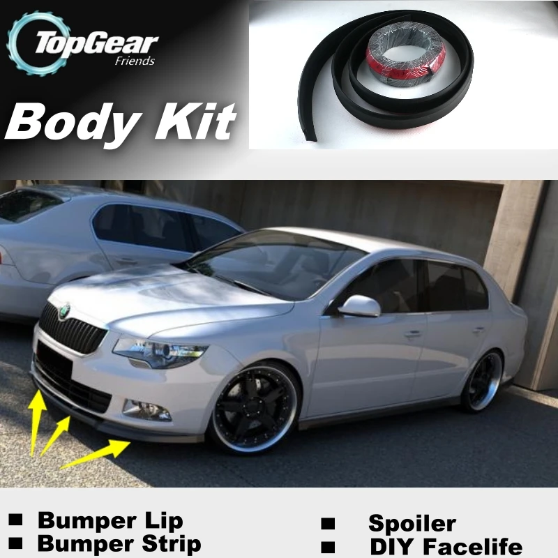 Дефлектор губ бампера для Skoda превосходная юбка переднего спойлера ДЛЯ TG Friends