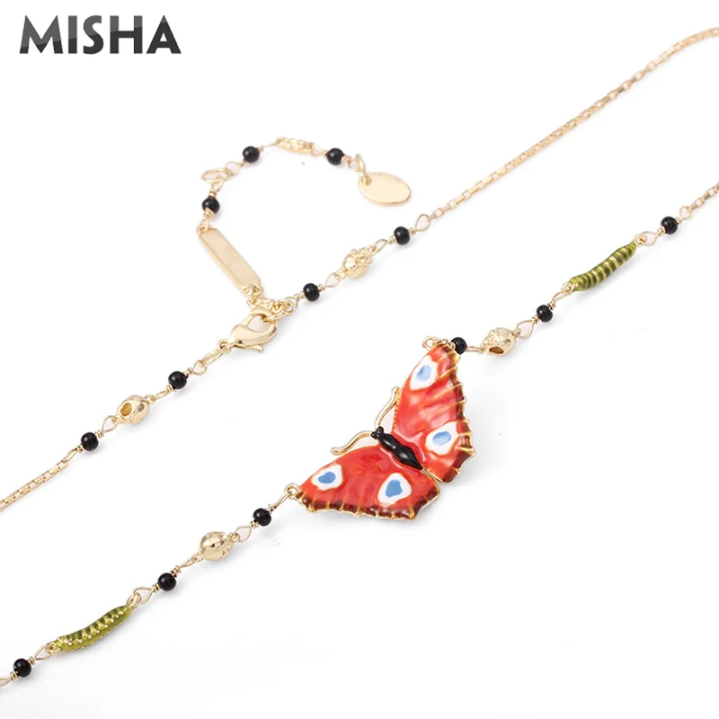 MISHA Модные Ювелирные наборы для женщин ожерелье серьги открытые кольца ручная