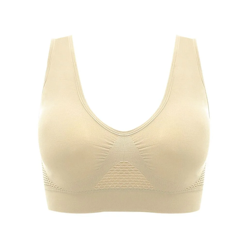 Comfort Aire Bra Posture Corrector Lift Up Women Breathable Yoga Underwear Shockproof Summer Sport Wireless 19DEC25 | Женская одежда