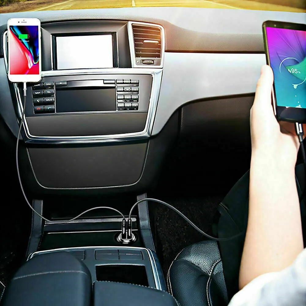 

2USB,12 В ~ 24 В, автомобильное зарядное USB-устройство с двойным гнездом, адаптер прикуривателя, огнестойкий, высокое качество, Новинка
