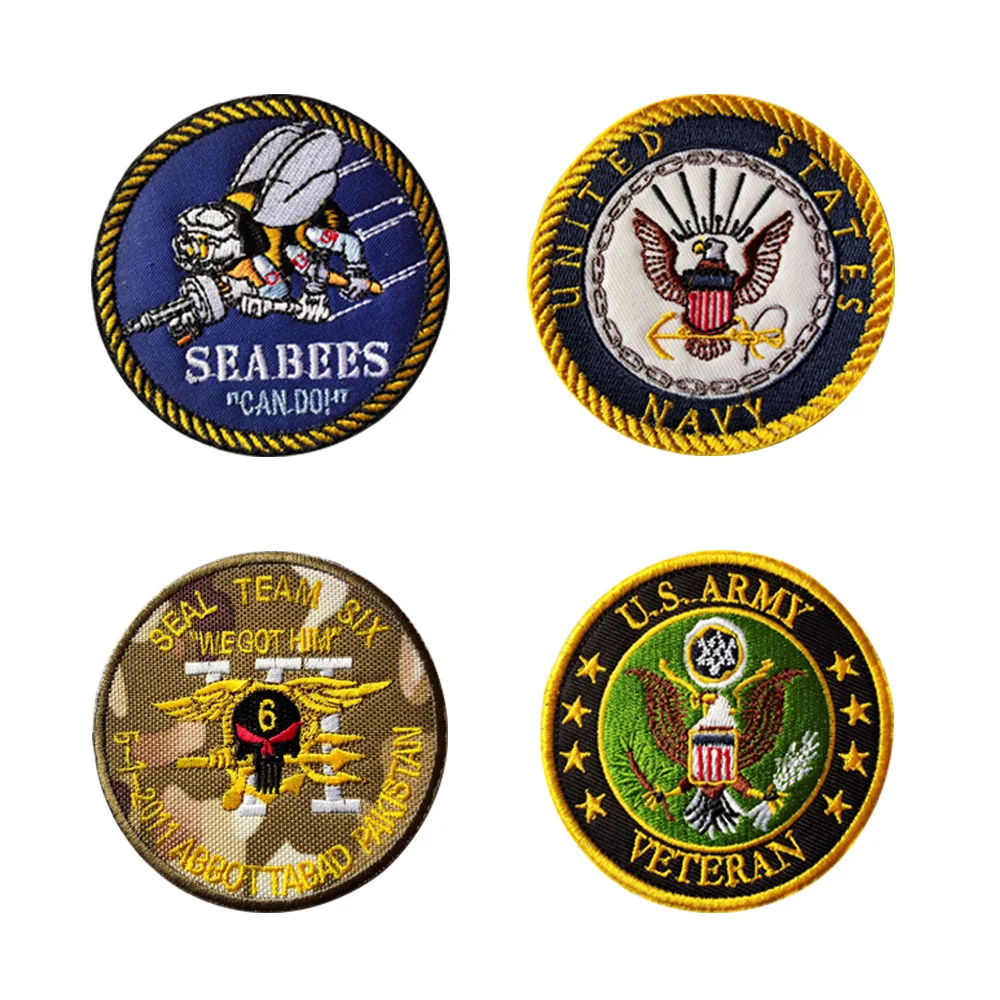 

U.s.army Armband Seal Team 6 Military Tactical Embroidery Velcro Seabee Team Patch Veteran Badge Navy Cloth Sticker