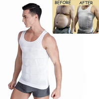 mens slimming body shapewear top good quality corset vest compression shirt workout abdomen tummy belly control waist cincher