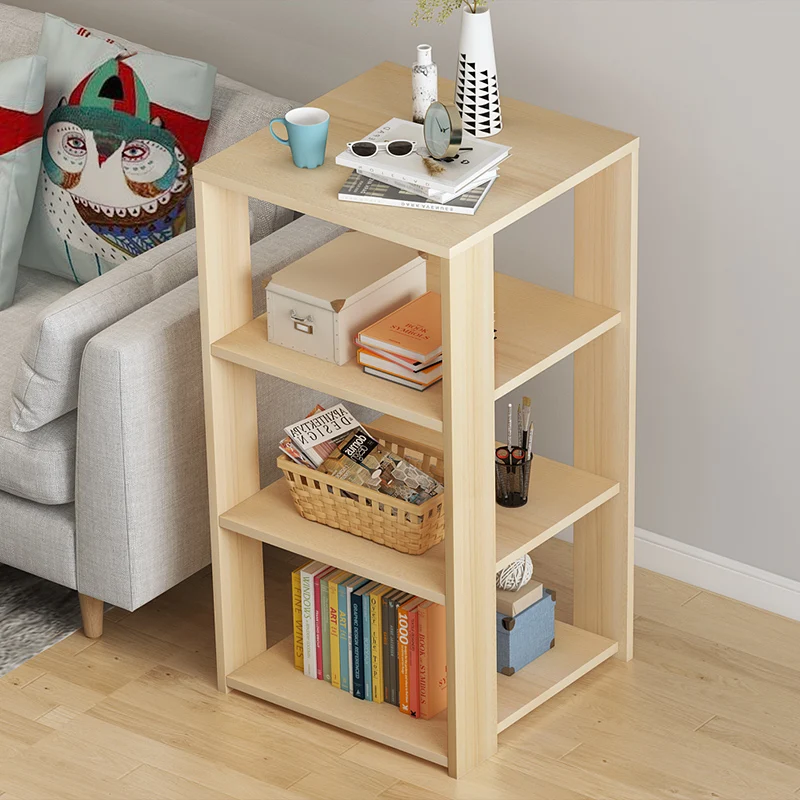 

High-quality Desk Bookshelf Floor Student Dormitory Desk Side Table Small Storage Rack Multi-layer Narrow Slot Low Shelf