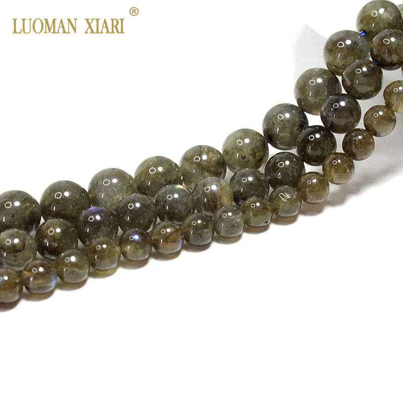 

Wholesale AAA 100% Natural Labradorite Gem Round Natural Stone Beads For jewelry Making DIY Bracelet Necklace 6/ 8/10MM