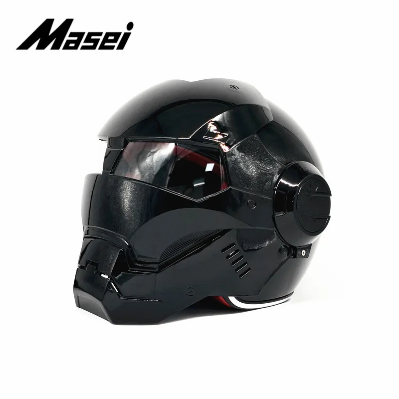 Masei шлем Железного человека moto rcycle половина с открытым лицом каска cross