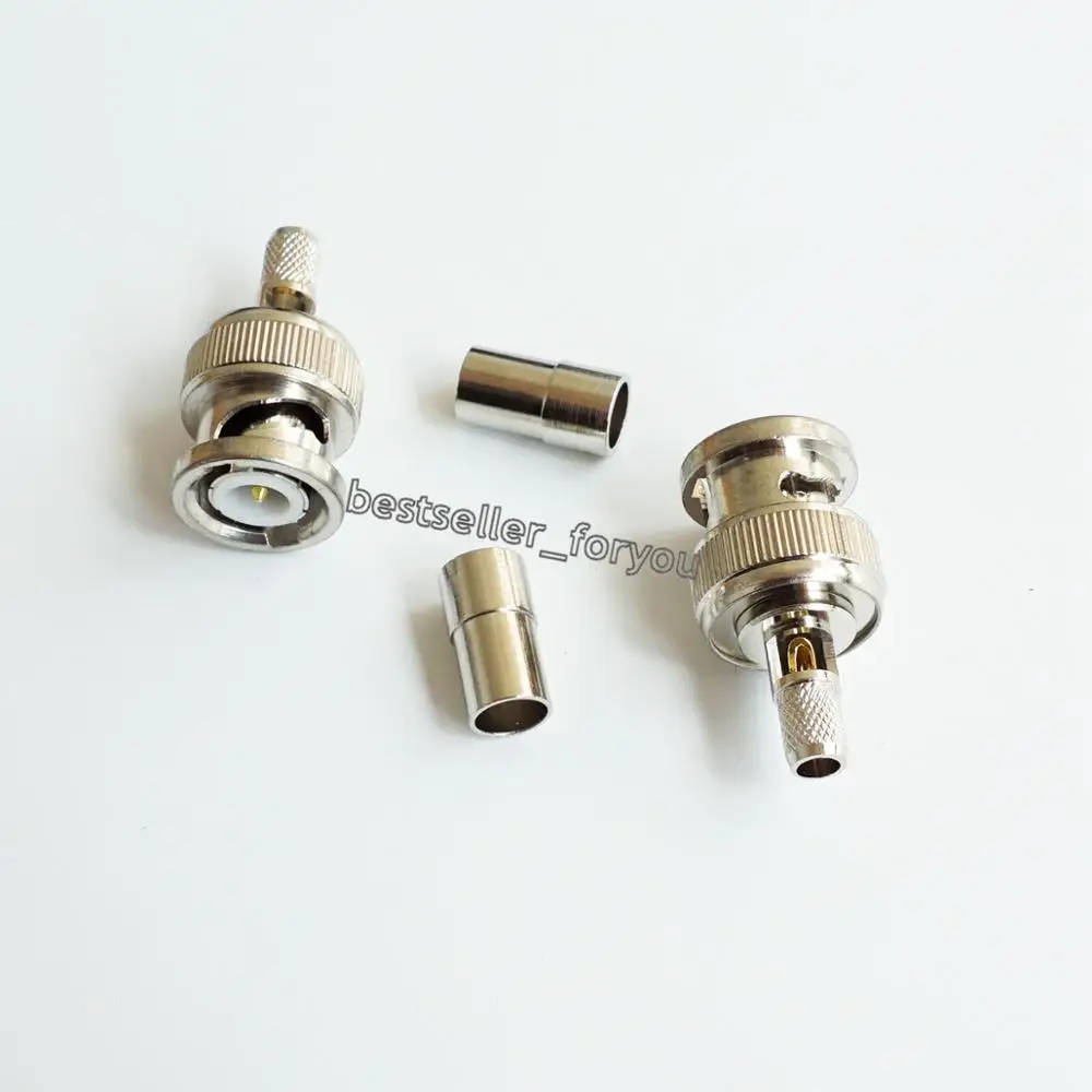 BNC male Q9 plug window crimp For RG58 RG142 LMR195 RG400 cable RF Connector | Обустройство дома