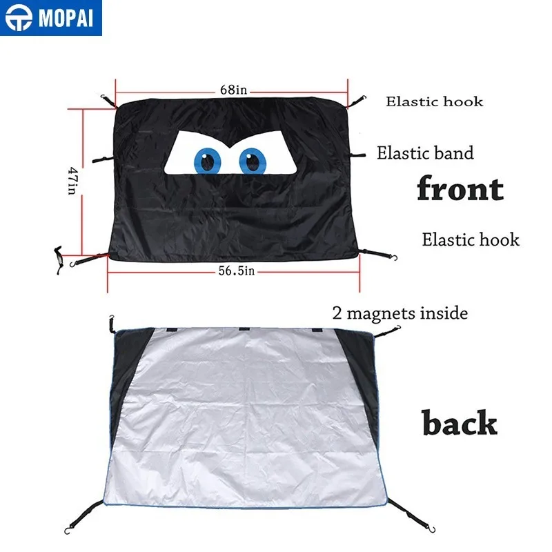 Солнцезащитный козырек для лобового стекла автомобиля MOPAI Jeep Wrangler 1997 2018 защита от