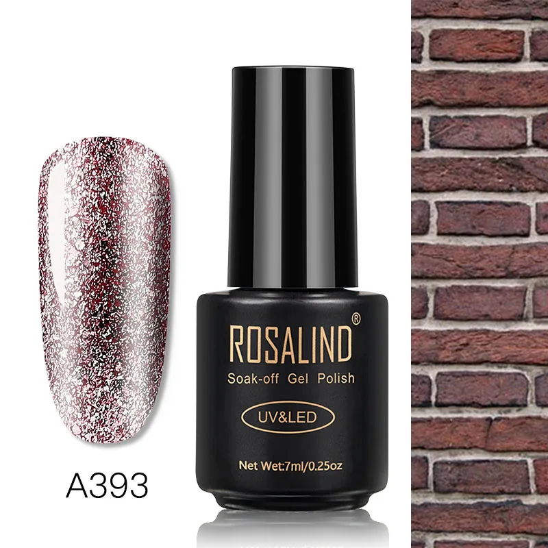 RAA393 ROSALIND Гель-лак с блестками Гель-лак для ногтей гибридные Лаки гель блестящая живопись ногти искусство поли УФ Топ базовый праймер для маникюра - Цвет: RAA393