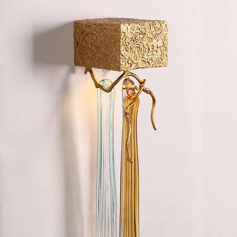 Постмодерн креативная прикроватная лампа лестница ветви дерева гостиная