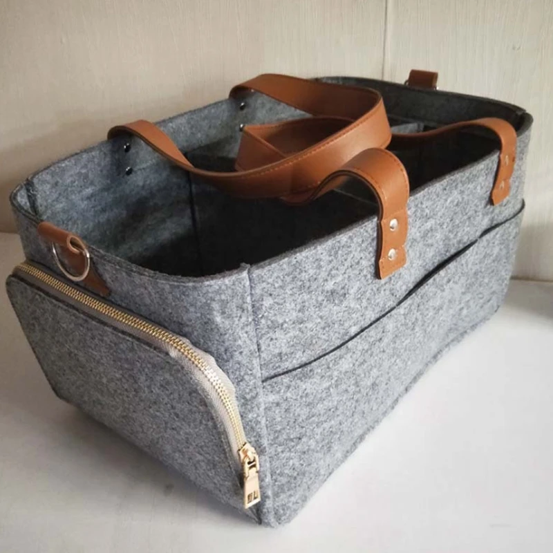 Felt Debris Storage Bag Collapsible Diaper Tote | Дом и сад