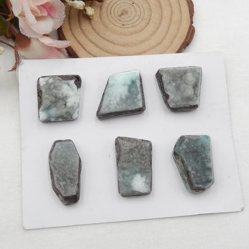 

Fashion Jewelry,6 PCS Quartz,Gemstone earring bead For Women Jewelry Making DIY ,25x17x10mm/21x20x11mm44.67g