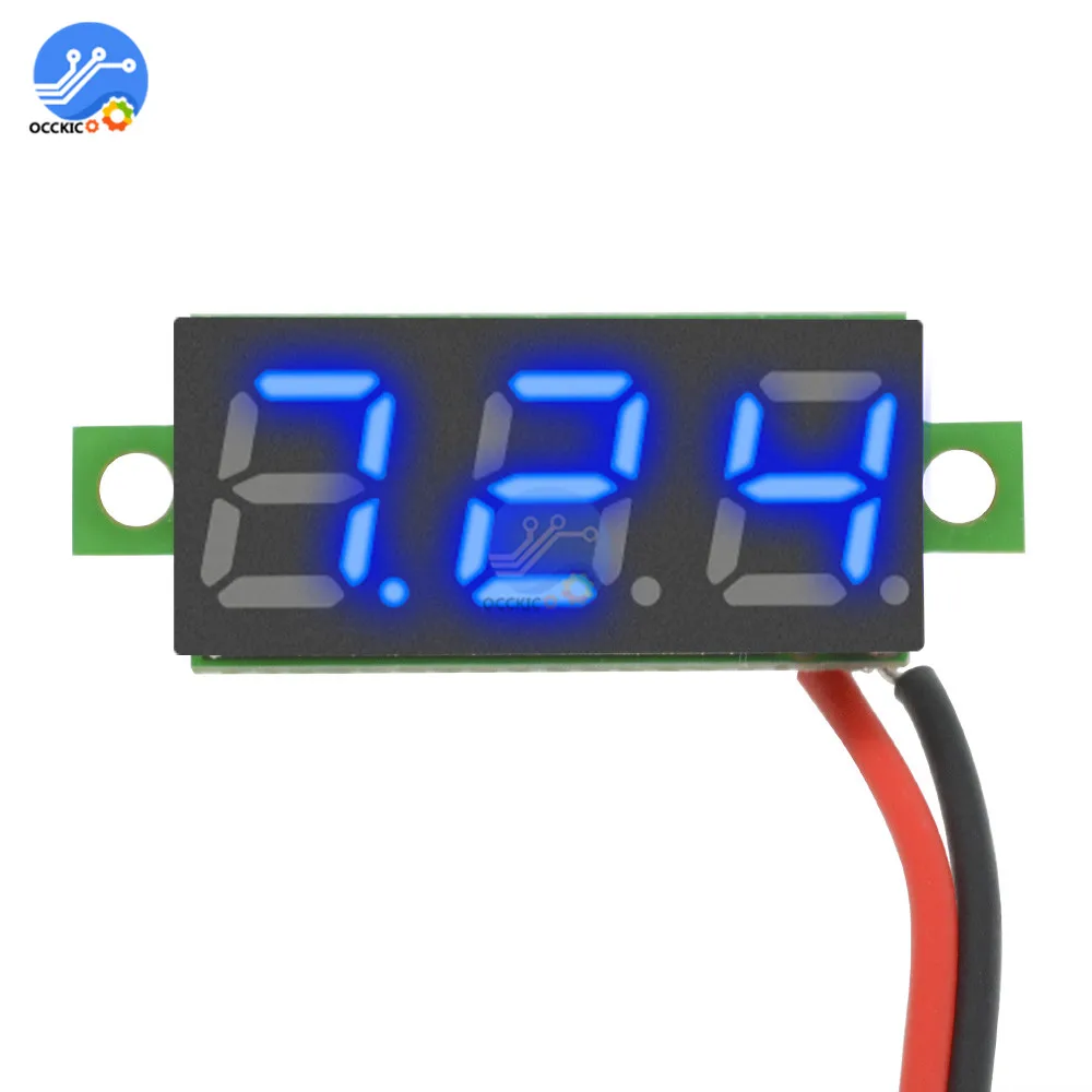 Цифровой вольтметр 2 5 30 В постоянного тока 0 28 дюйма светодиодный измеритель