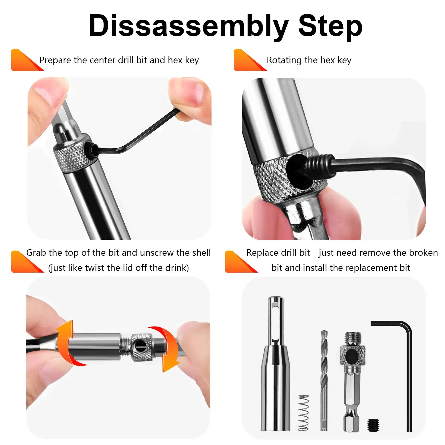 8 шт./компл. сверла для петель 1/4 &quotхвостовик Самоцентрирующийся окон дверей