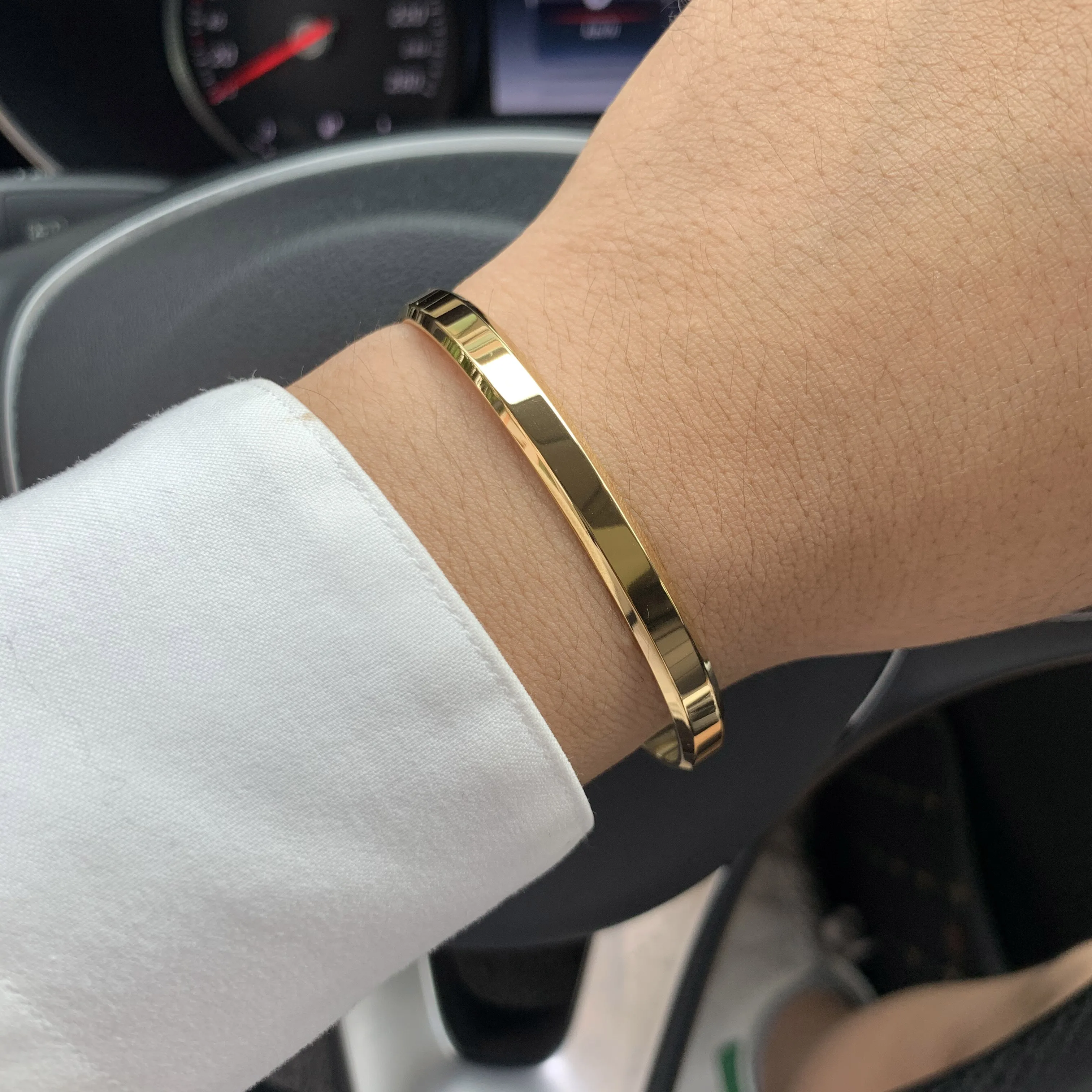 Роскошный мужской браслет с бусинами из нержавеющей стали белым кубическим