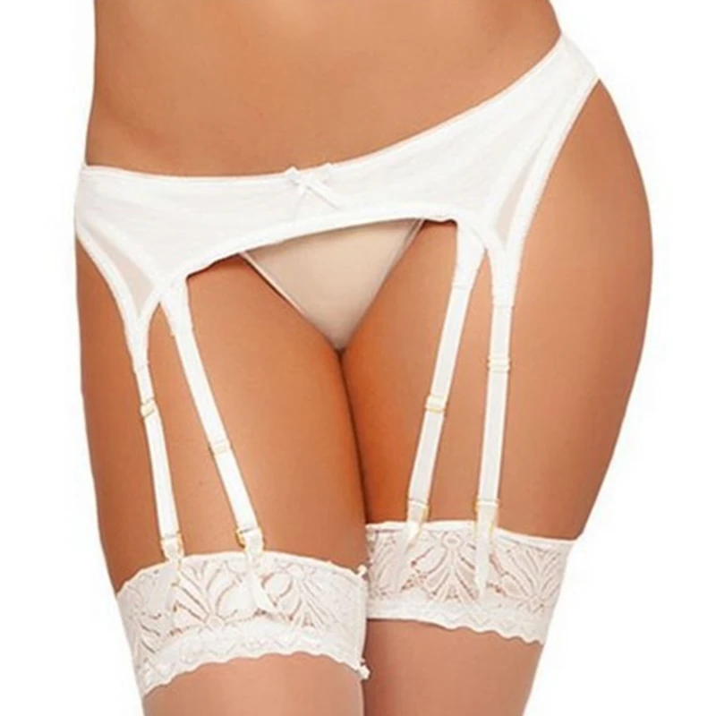 

Sexy Women Garter Belt Suspender Lingerie Underwear Sexy Bow Perspective Thigh-Highs Garter Belt (Without Stockings)