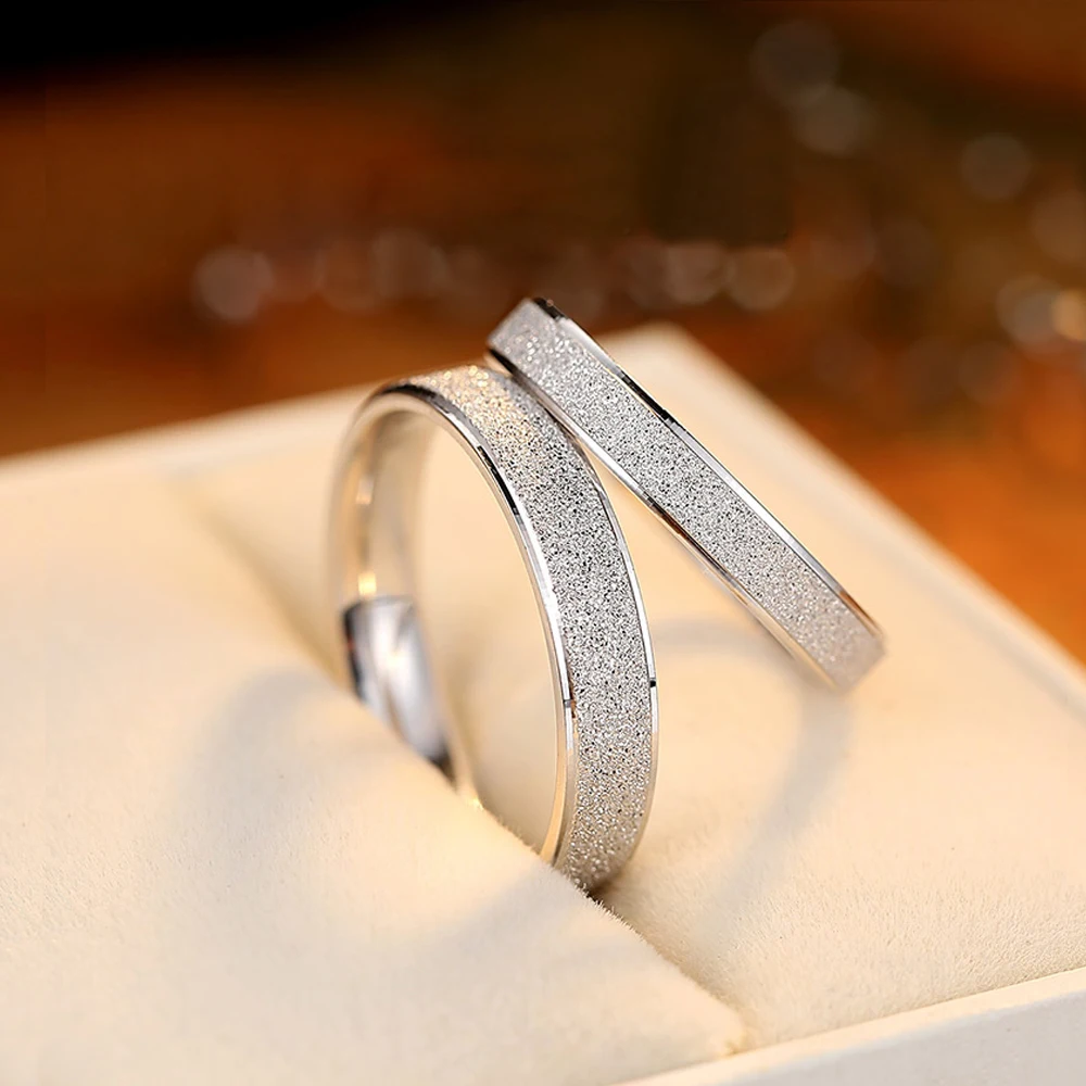 Модное простое изящное ювелирное изделие гладкие парные кольца из стерлингового