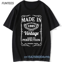 funny made in 1985 all original parts t shirt gift design 100 cotton retro tshirts male vintage graphic printed tops