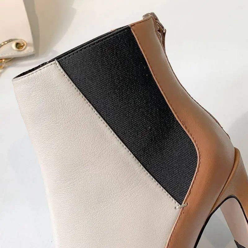 Женские ботильоны из натуральной кожи на тонком каблуке размеры 34-39 | Обувь