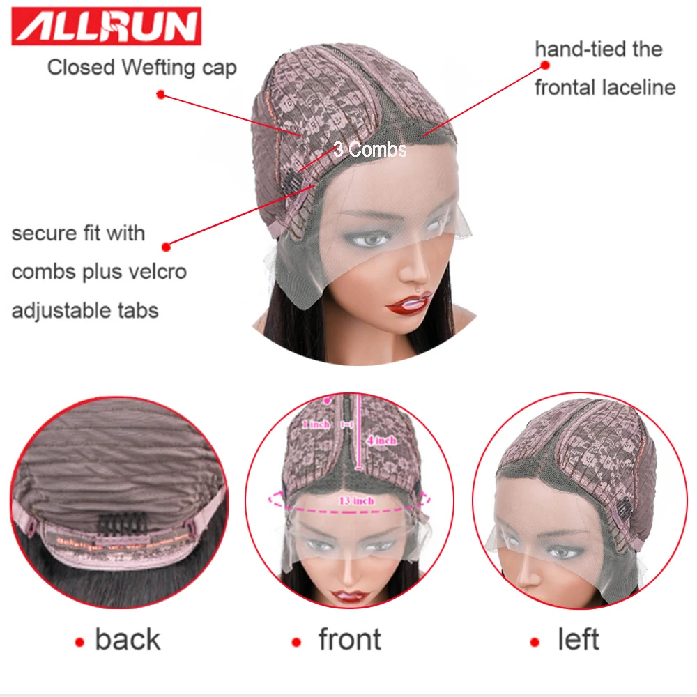 Парик женский из натуральных человеческих волос 30 дюймов 150% плотности | Шиньоны и