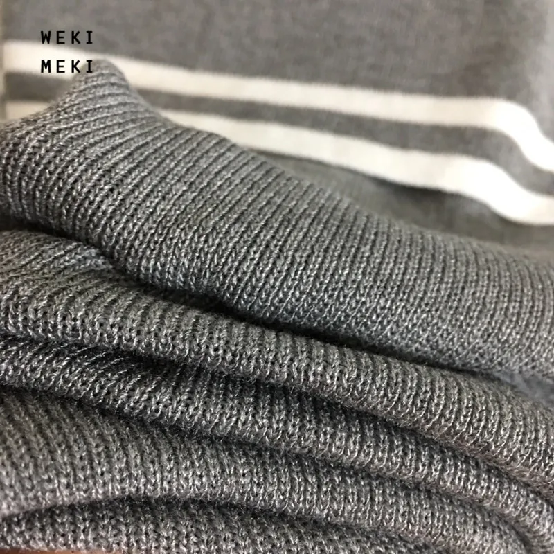 

WEKIMEKI High Quality Women Pant Sets Navy Collar Long-sleeved Knitted Cardigan Top Wide-leg Trousers 2-piece Suit Set