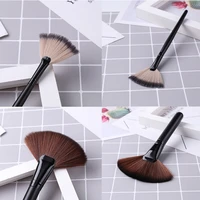 fan shape soft synthetic brush for diy card making useful hand held tool for glitters powders cleaning surface sweep brushes