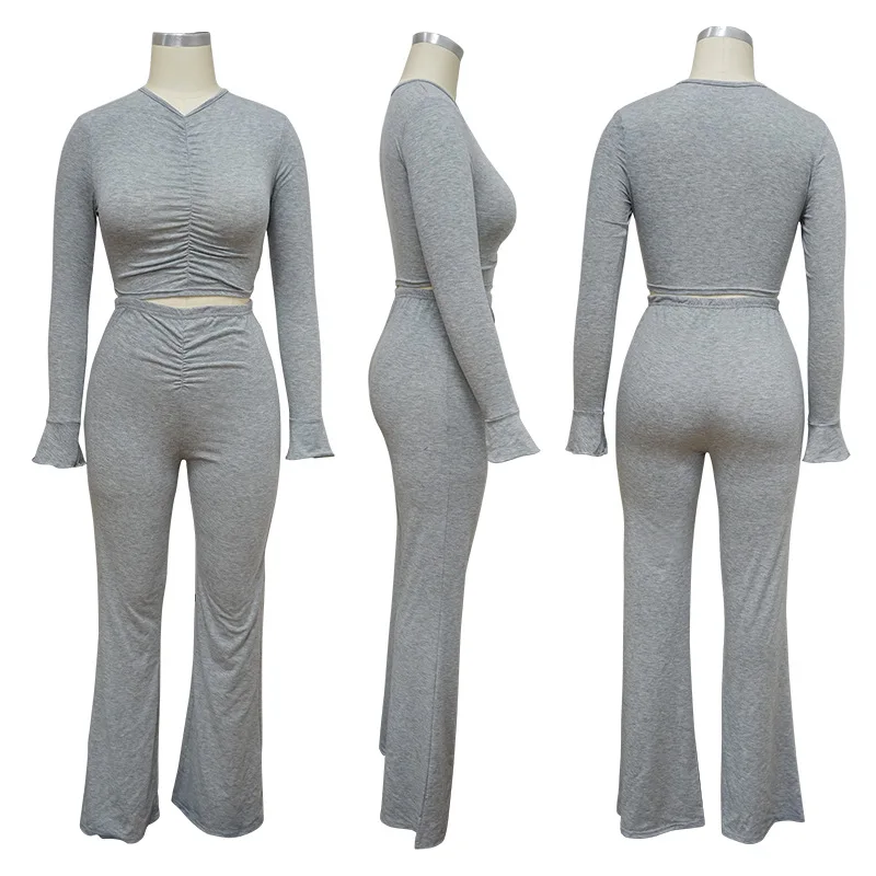 

Two Piece Set Women 2 Piece Set Outfits for Women Tracksuits Crop Top Pants 2 Pieces Sets Fall Clothes for Female 2020 Outfits