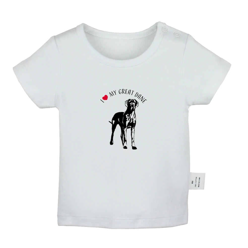 I Love My Great Dane Go Haro или Home футболки для новорожденных с рисунком мопса и коротким
