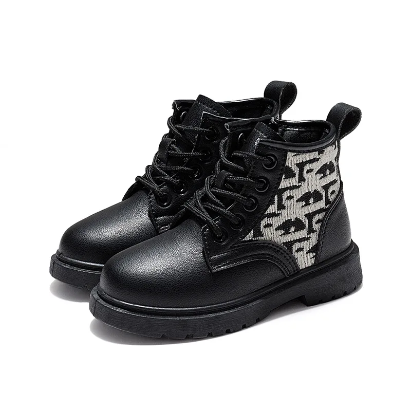 

Fashion Kids Boots Warm Autumn Flat Shoes Children Winter Boots for Girls Outdoor Casual Zipper Toddler Cotton Shoes Sizes 26-37