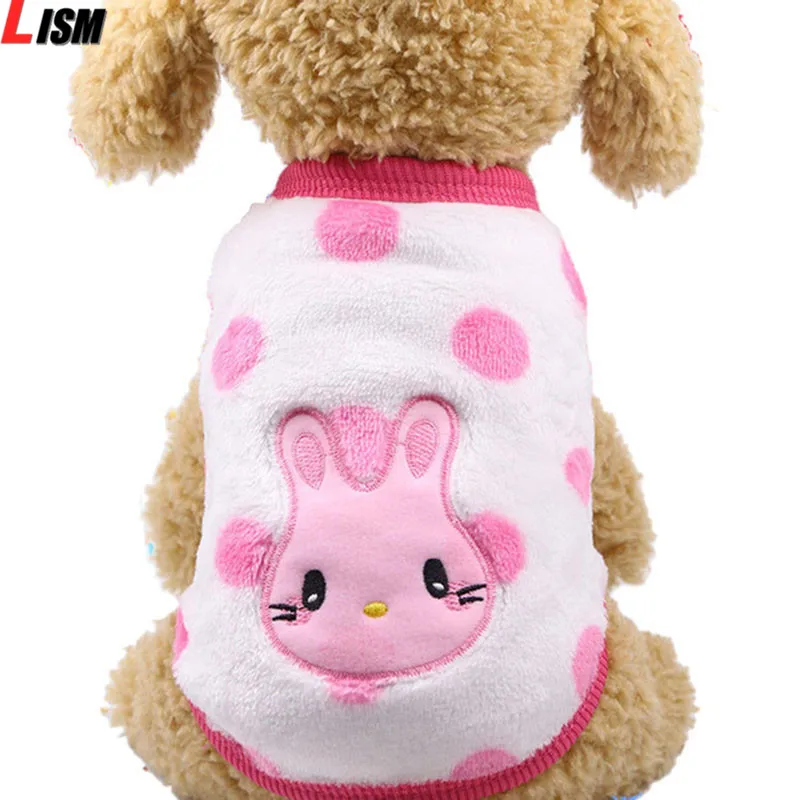 Осенне зимние куртки для кошек с мультяшным питомцем теплые флисовые костюмы