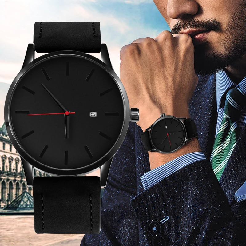 

Men's Watch Sports Minimalistic Watches For Men Wrist Watches Leather Clock erkek kol saati relogio masculino reloj hombre 2020